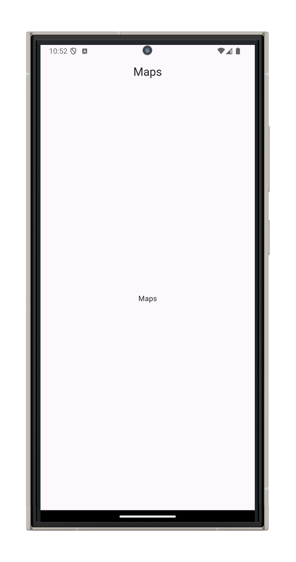 Screenshot of the app
