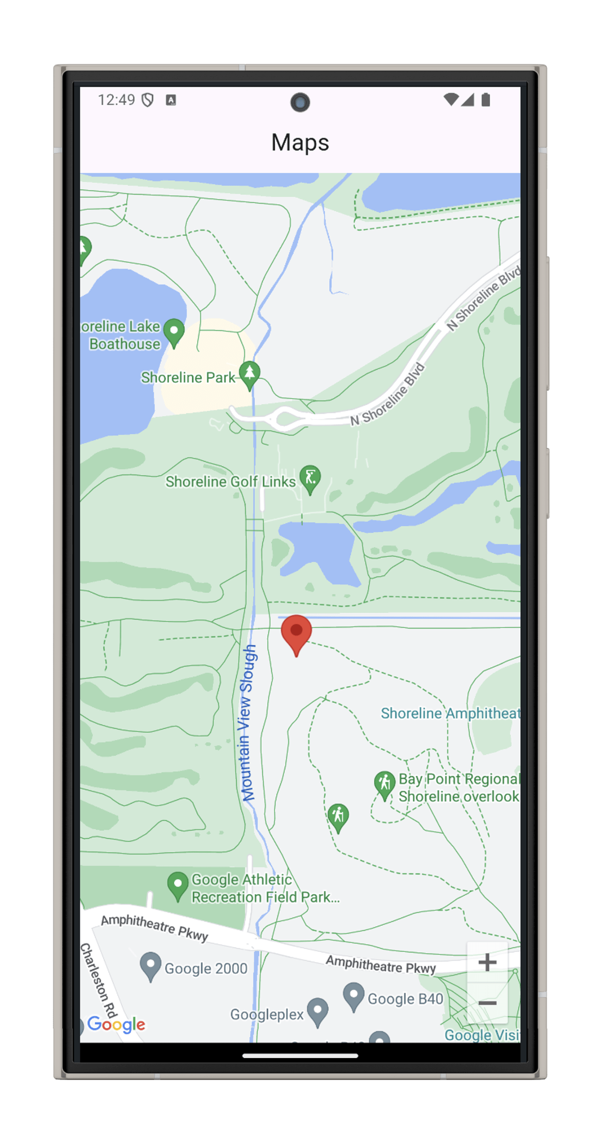 Screenshot of the app