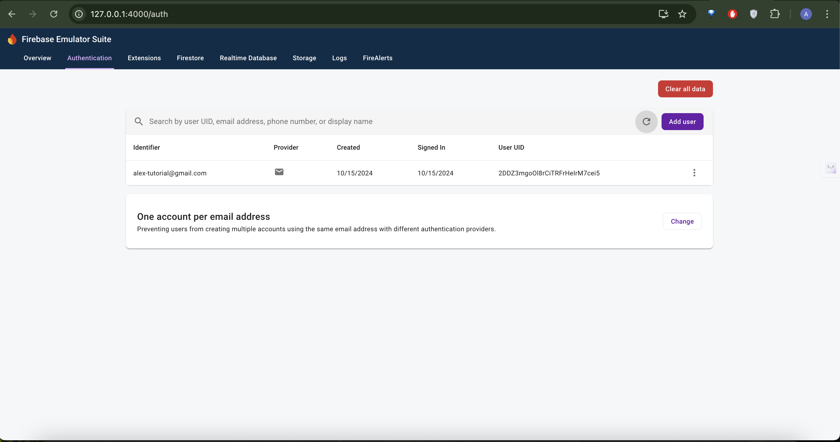 Firebase Authentication UI Result