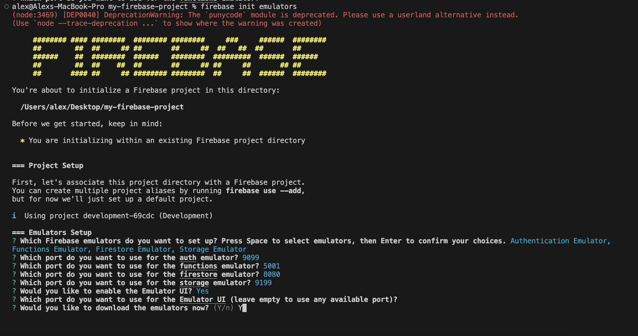 Firebase Emulators Configuration