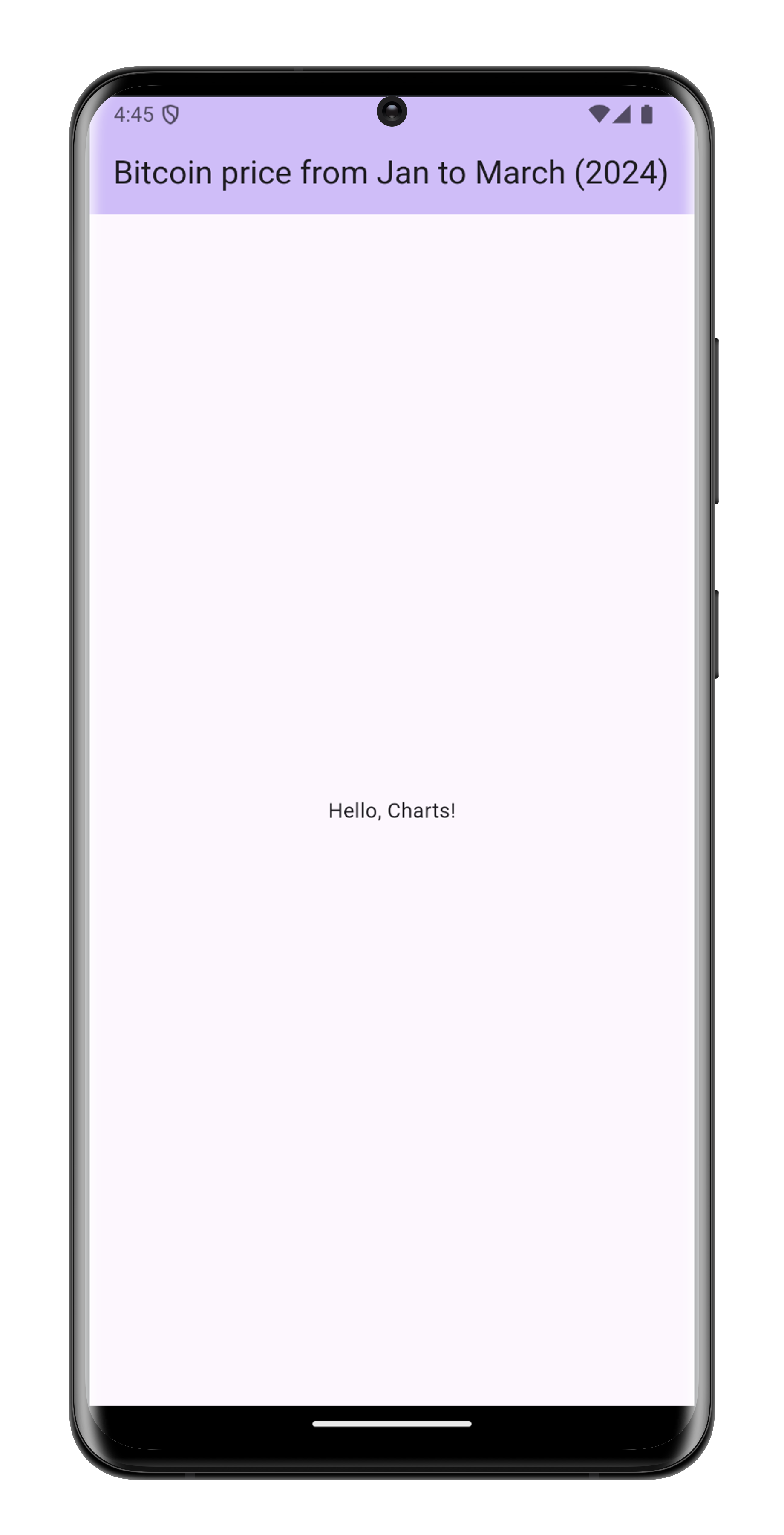 Screenshot of the app