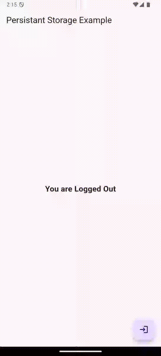 Screenshot of the app