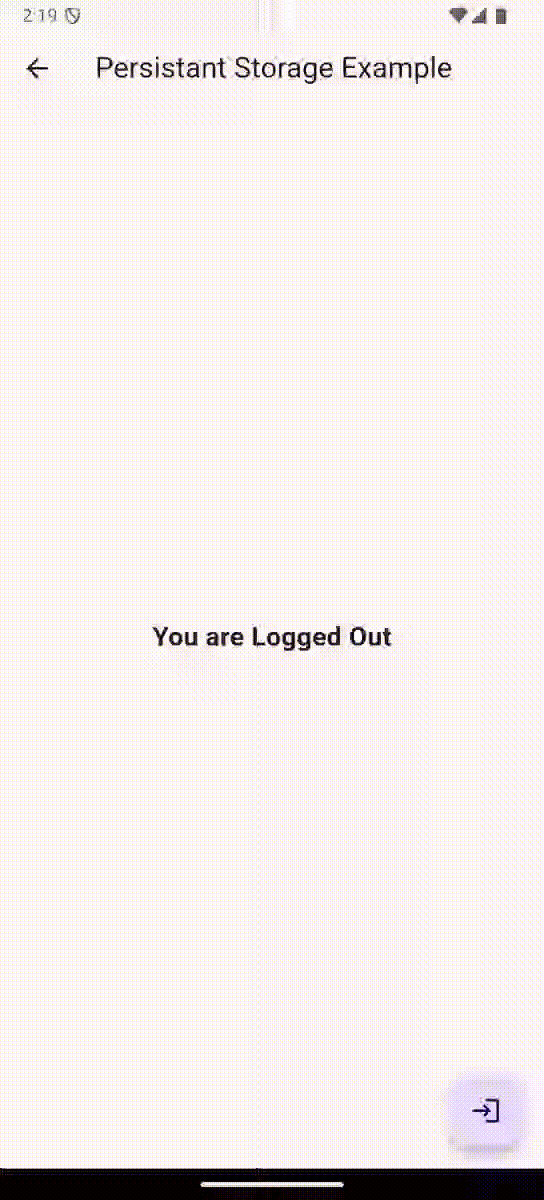 Screenshot of the app