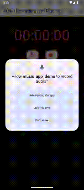 Screenshot of the app