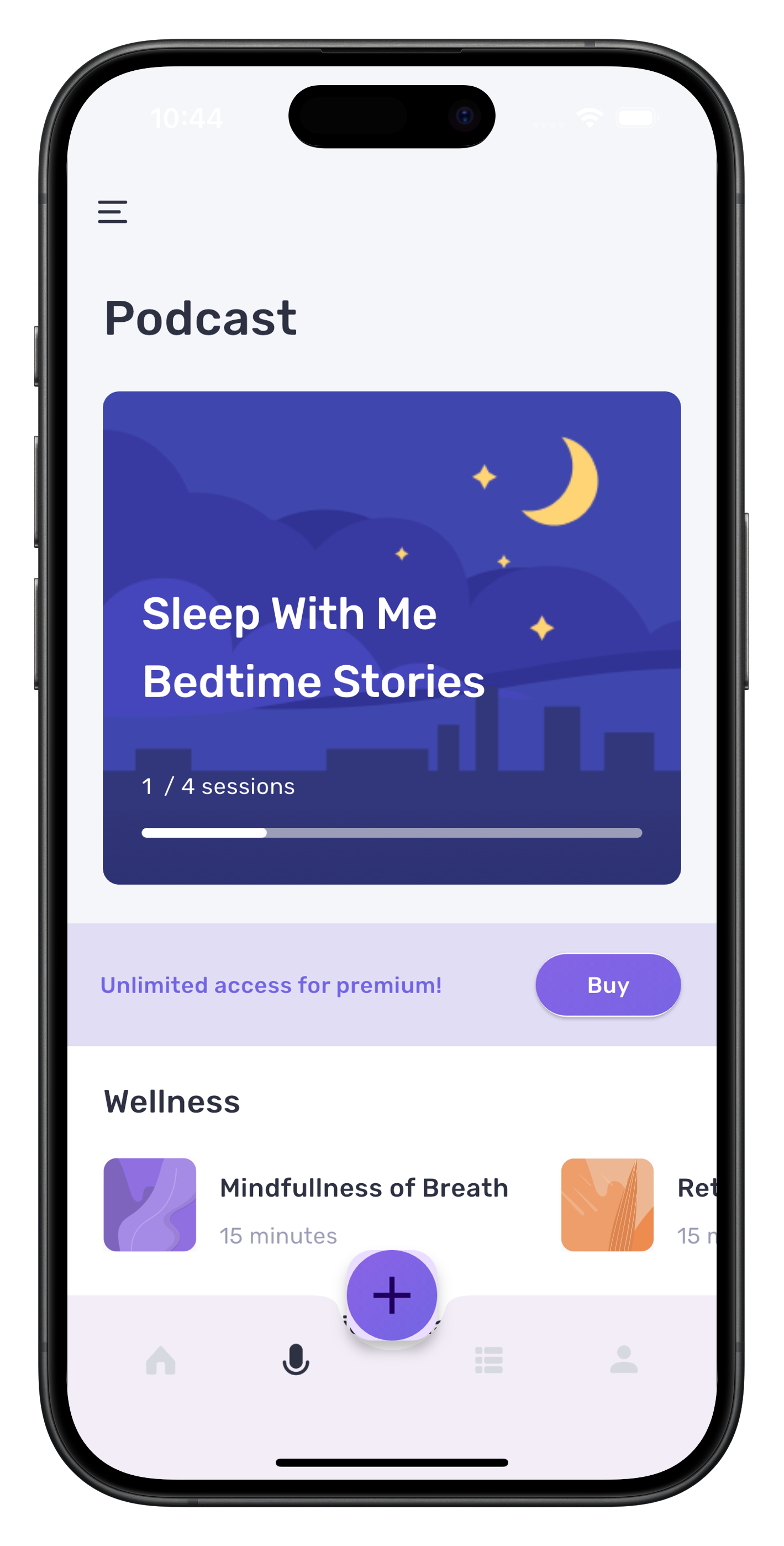Screenshot of the app