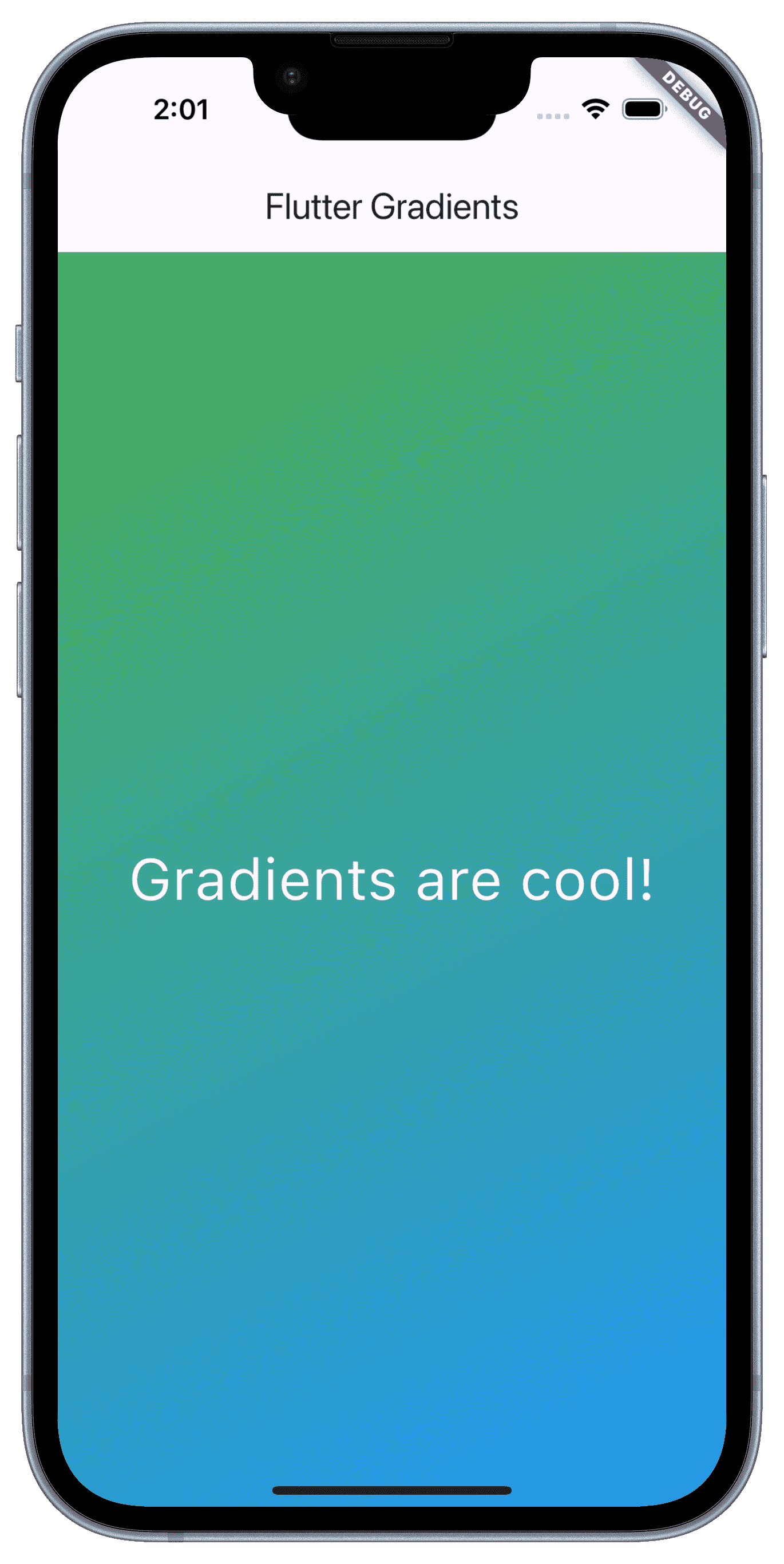Screenshot of the app