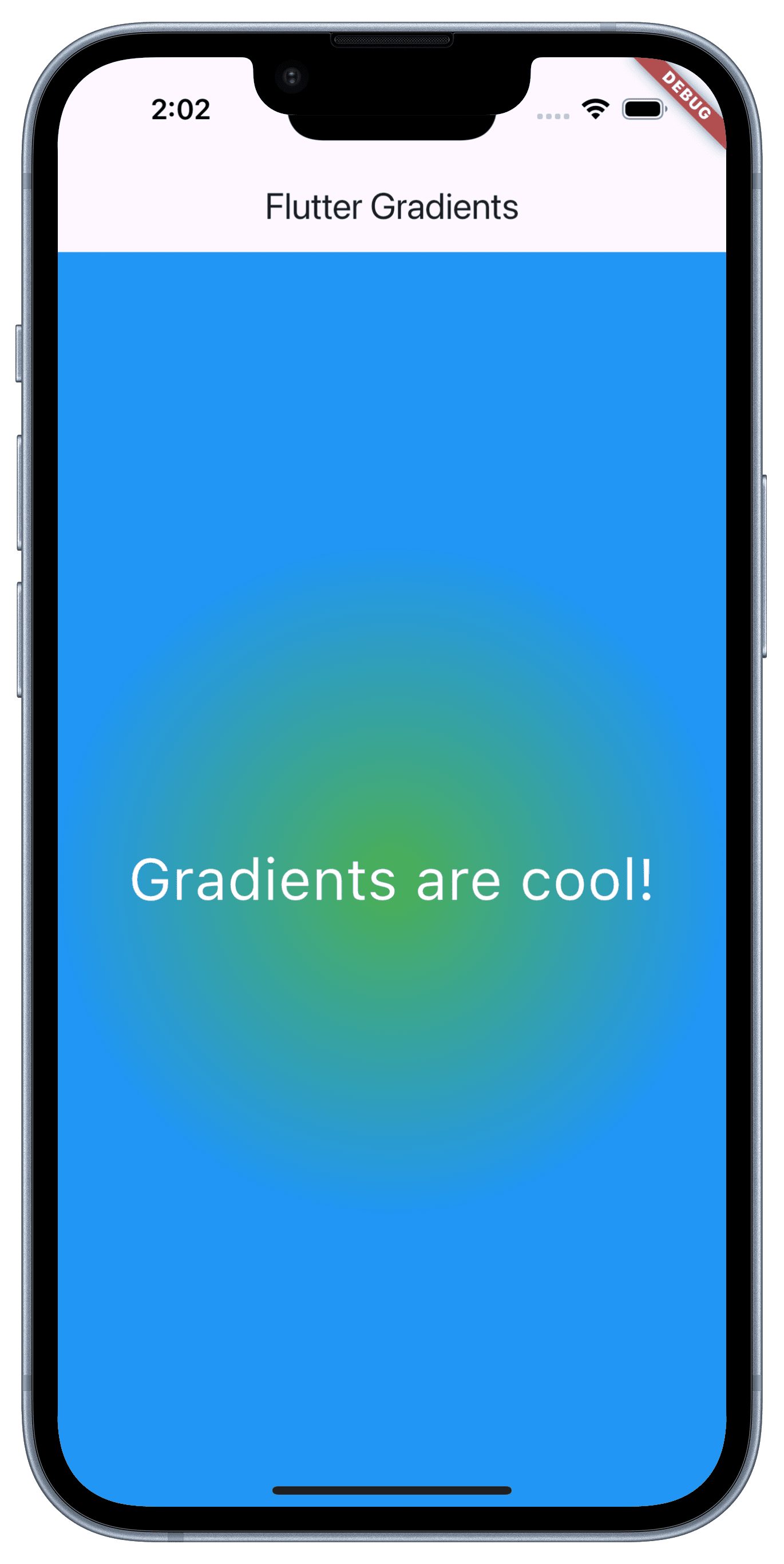 Screenshot of the app