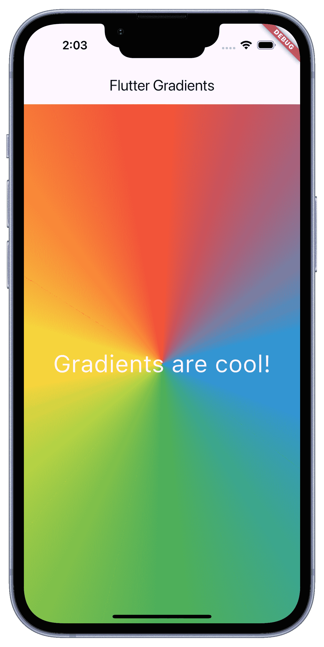 Screenshot of the app