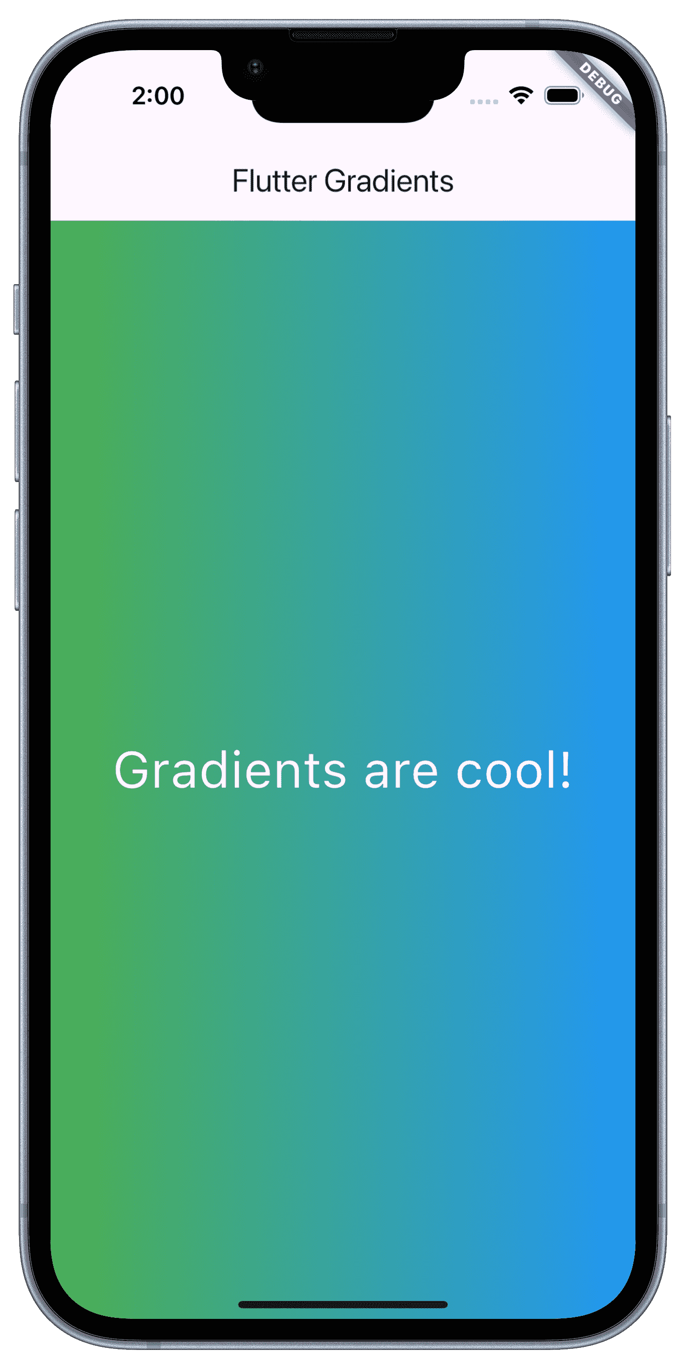 Screenshot of the app