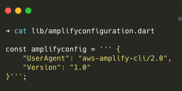 Flutter AWS Amplify tools