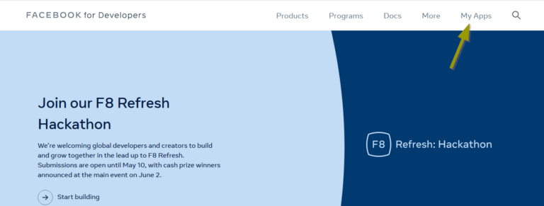 facebook for developers homepage