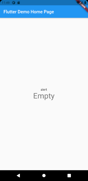 flutter demo display