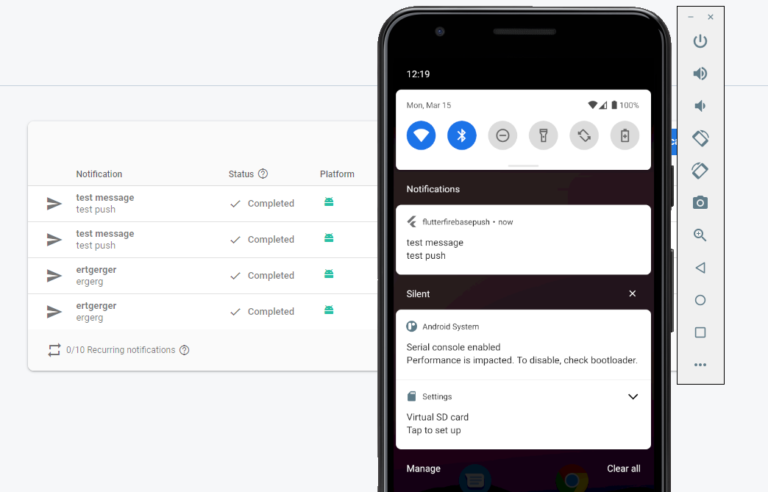 flutter demo display
