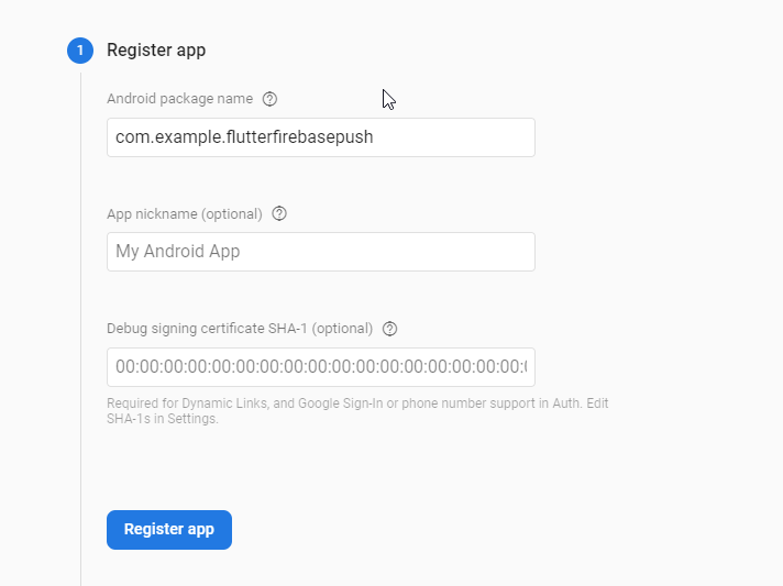 flutter project creation