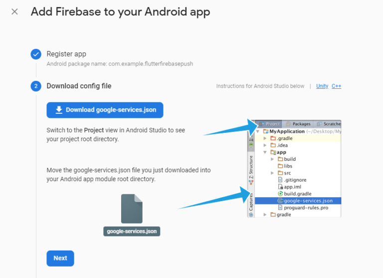 flutter project creation