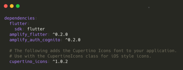 Flutter AWS Amplify tools