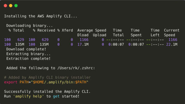 Flutter AWS Amplify tools